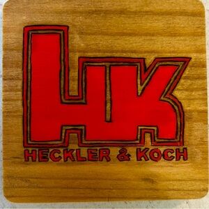 Drink coaster, wood burned, handmade